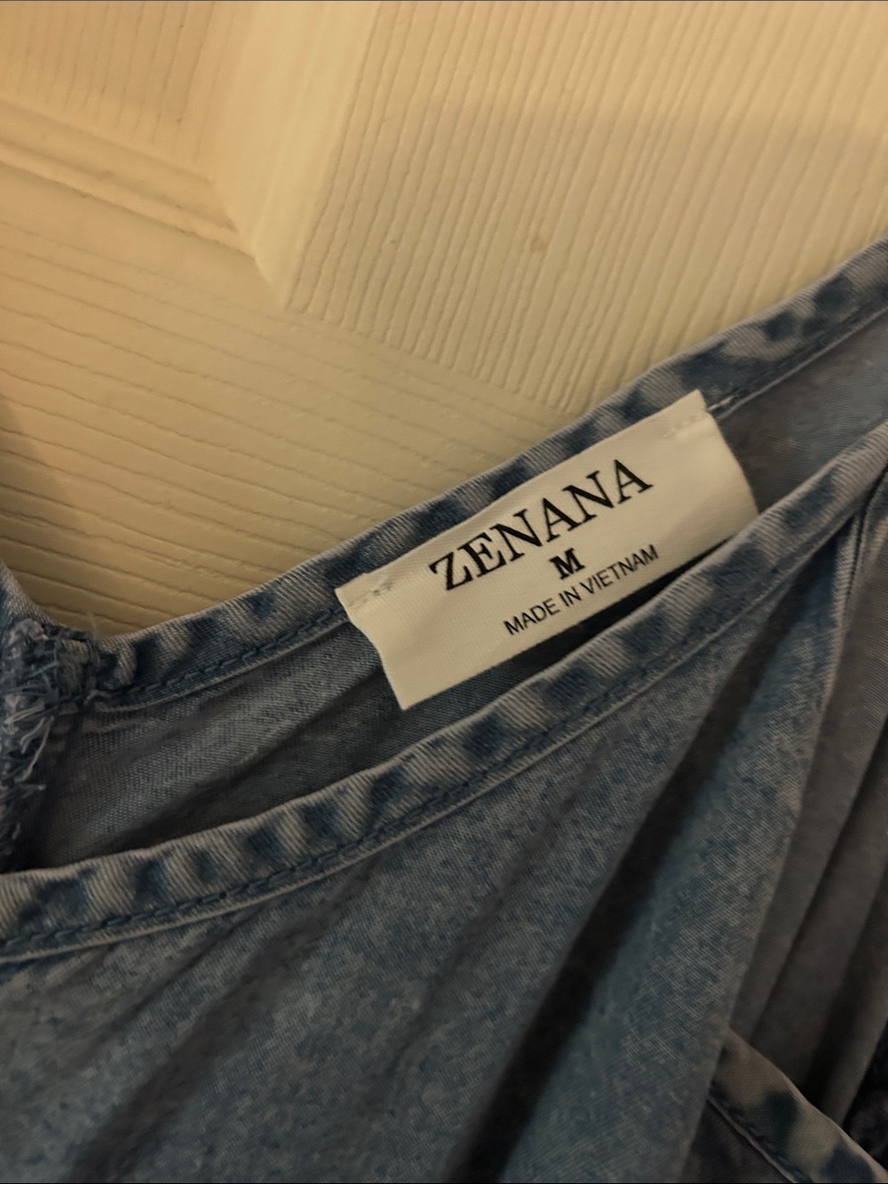 Light Wash Denim Zenana Wide-leg jumpsuit w/ adjustable straps - Picture 2 of 4